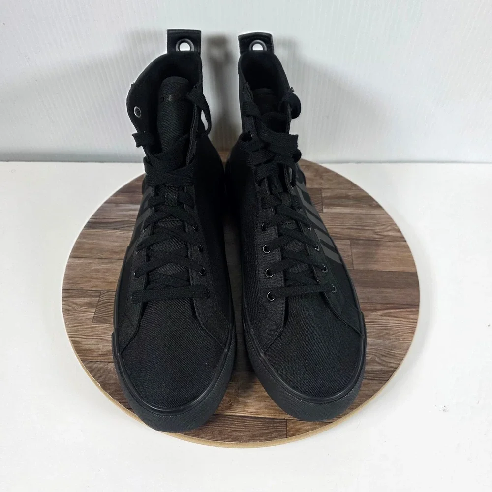 Diesel S-Dese Mid Cut Shoes Mens 12.5 Black Canvas High Top Sneakers Y01994
